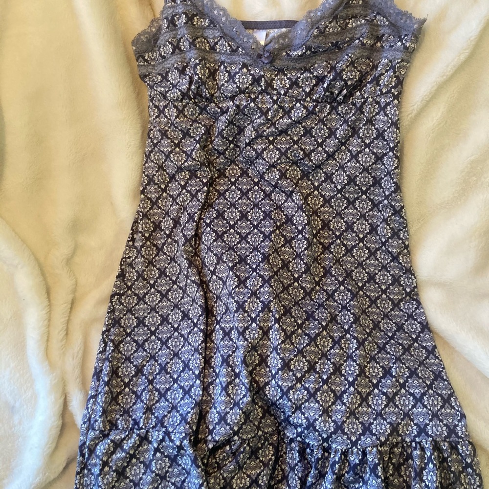 Gray and blue slip/nighty